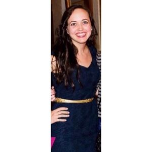 Dress Barn Navy Textured Dress